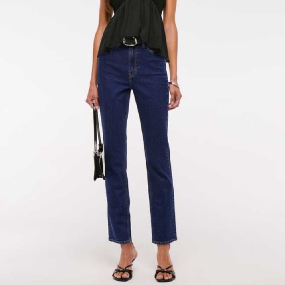 Abercrombie ultra high rise ankle straight